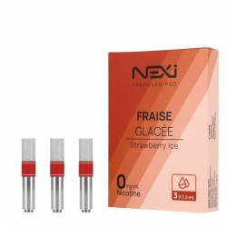 3 XCARTOUCHES FRAISE GLACÉE POUR NEXI ONE ASPIRE